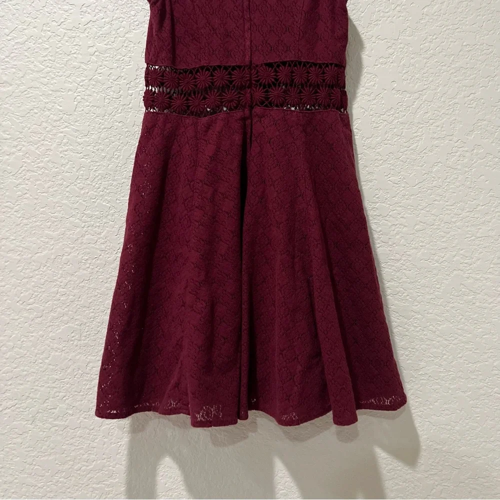 Free People Daisy Waist Crochet Mini Skater dress Size 2